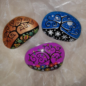 'Seasonal Trees' - Large (approx. 10cm across)
These stones are perfect for having a message added to the reverse. £6 each
