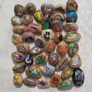 hand painted story stones