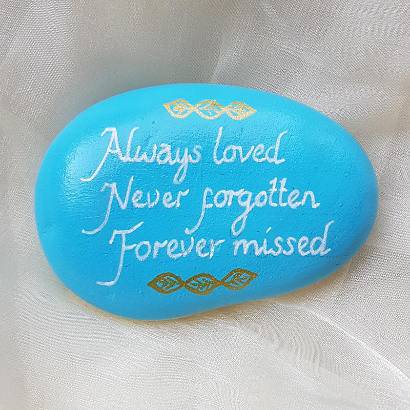 hand painted commemorative stone lettering
